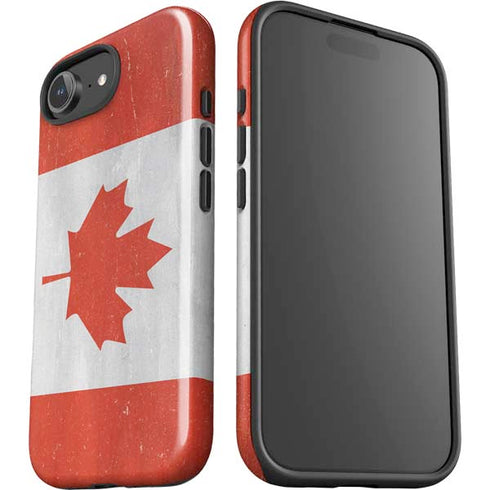 Canada Flag Distressed iPhone 16e Impact Case