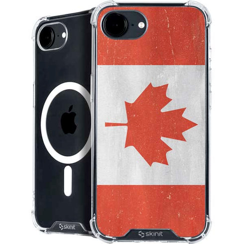 Canada Flag Distressed iPhone 16e MagSafe Case