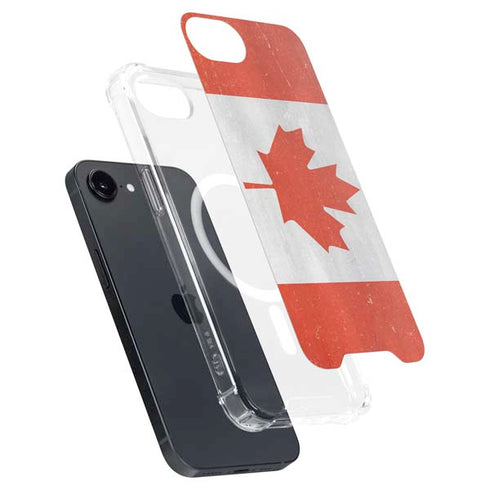 Canada Flag Distressed iPhone 16e MagSafe Case
