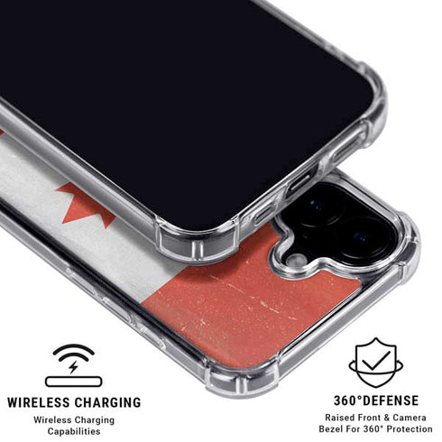 Canada Flag Distressed iPhone 17 Clear Case