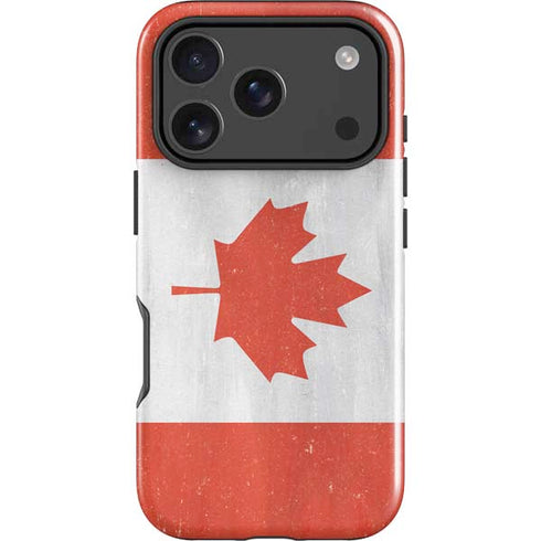 Canada Flag Distressed iPhone 18 Pro Impact Case