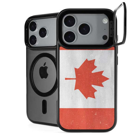 Canada Flag Distressed iPhone 18 Pro Kickstand Case