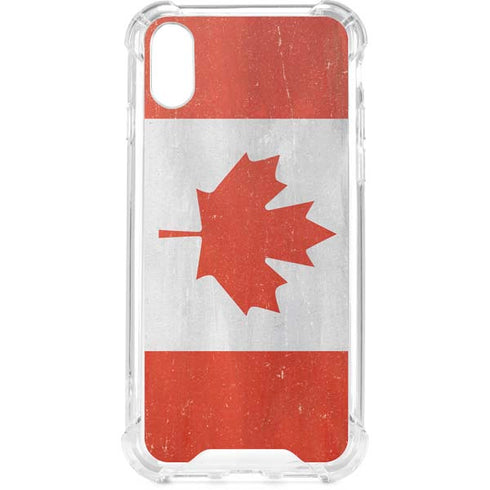 Canada Flag Distressed iPhone XS Clear Case