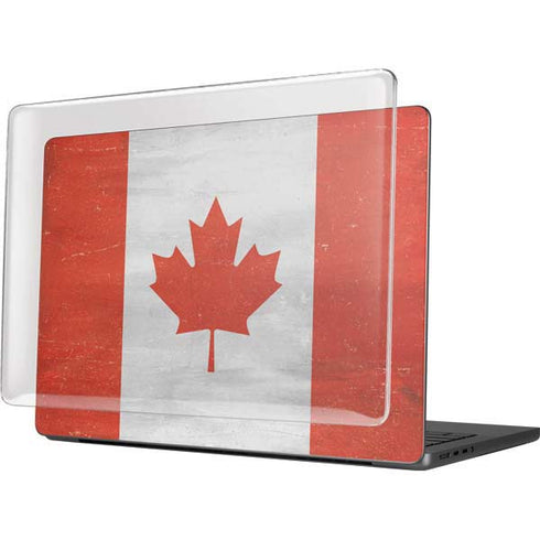 Canada Flag Distressed MacBook Pro 14in (2021-24) Case plus Skin