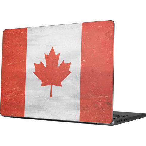 Canada Flag Distressed Apple MacBook Pro 14-inch Skin