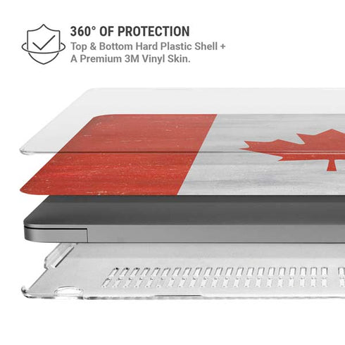 Canada Flag Distressed MacBook Cases
