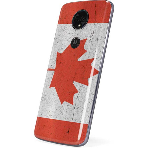 Canada Flag Distressed Moto E5 Plus Skin