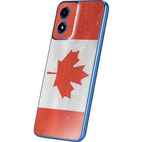 Canada Flag Distressed Moto G Play 4G (2024) Skin