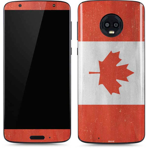 Canada Flag Distressed Moto G6 Skin