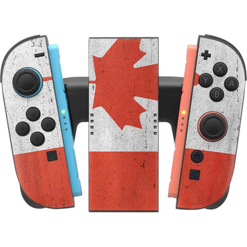 Canada Flag Distressed Nintendo Switch 2 (2025) Joy-Con Controller Skin