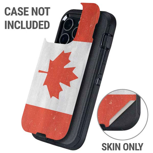 Canada Flag Distressed Otterbox Defender iPhone Skin
