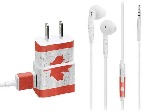 Canada Flag Distressed Phone Charger Skin