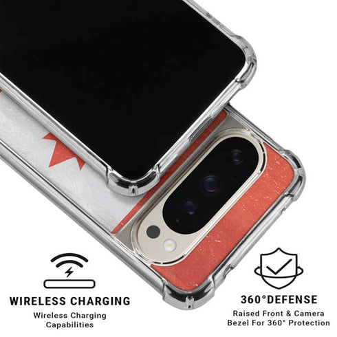 Canada Flag Distressed Pixel 9/9 Pro Clear Case