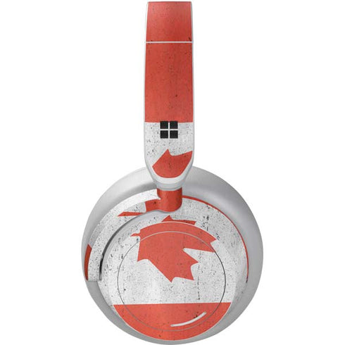 Canada Flag Distressed Surface Headphones Skin