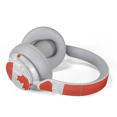 Canada Flag Distressed Surface Headphones Skin