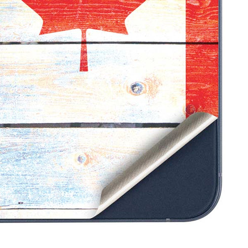 Canada Flag Light Wood Galaxy A36 5G Skin