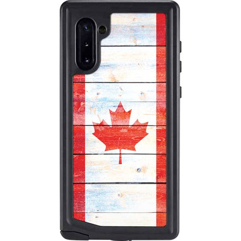 Canada Flag Light Wood Galaxy Cases