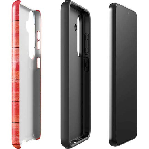 Canada Flag Light Wood Galaxy S25 Impact Case