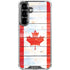 Canada Flag Light Wood Galaxy S26 Clear Case