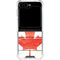Canada Flag Light Wood Galaxy Z Flip6 Clear Case