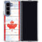 Canada Flag Light Wood Galaxy Z Fold5 5G Clear Case