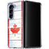 Canada Flag Light Wood Galaxy Z Fold5 5G Clear Case