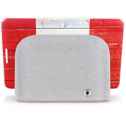 Canada Flag Light Wood Google Home Hub Skin