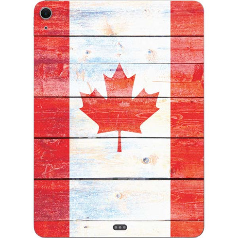 Canada Flag Light Wood Apple iPad Air Skin