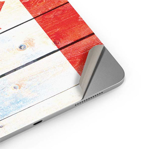 Canada Flag Light Wood Apple iPad Air Skin