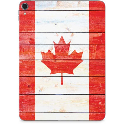 Canada Flag Light Wood Apple iPad Pro Skin