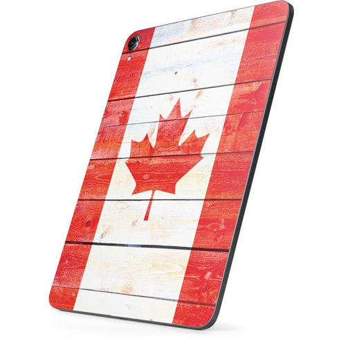Canada Flag Light Wood Apple iPad Pro Skin