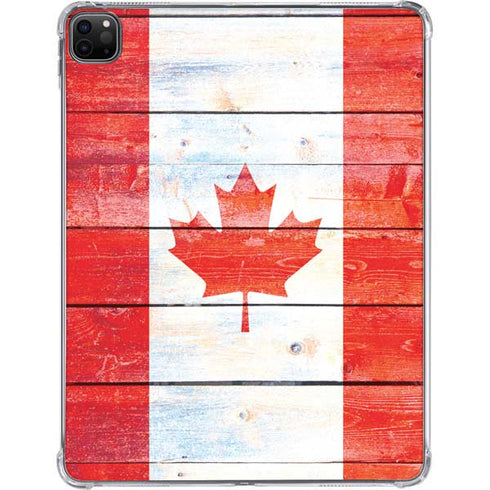 Canada Flag Light Wood iPad Pro 11in (2024) Clear Case