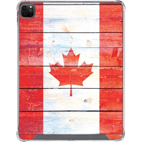 Canada Flag Light Wood iPad Cases