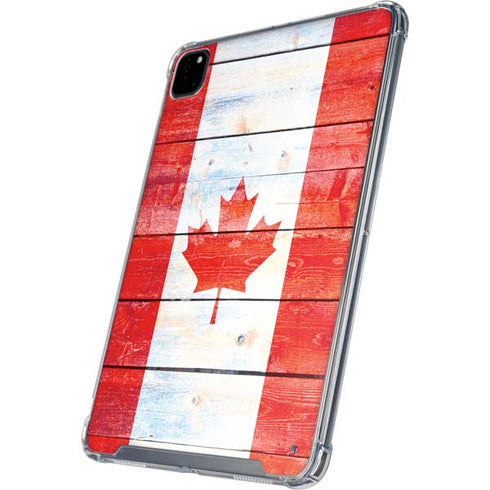 Canada Flag Light Wood iPad Cases
