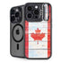 Canada Flag Light Wood iPhone 14 Pro Kickstand Case