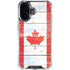 Canada Flag Light Wood iPhone 16 Clear Case