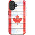 Canada Flag Light Wood iPhone 16 Impact Case