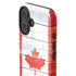 Canada Flag Light Wood iPhone 16 Impact Case