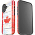 Canada Flag Light Wood iPhone 16 Impact Case