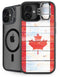 Canada Flag Light Wood iPhone 16 Kickstand Case