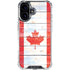 Canada Flag Light Wood iPhone 16 Plus Clear Case