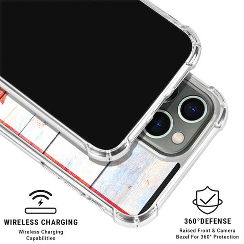 Canada Flag Light Wood iPhone 16 Pro Clear Case