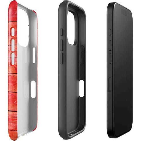 Canada Flag Light Wood iPhone 16 Pro Impact Case