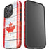 Canada Flag Light Wood iPhone 16 Pro Impact Case