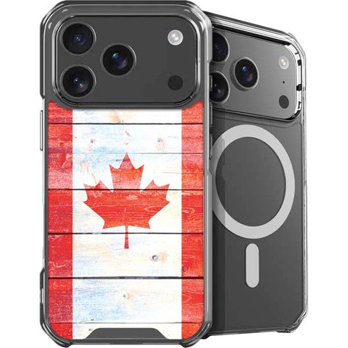 Canada Flag Light Wood iPhone 18 Pro Max MagSafe Case