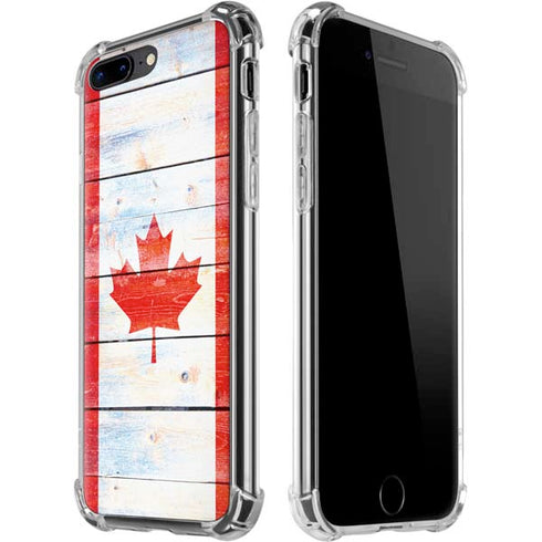 Canada Flag Light Wood iPhone Cases