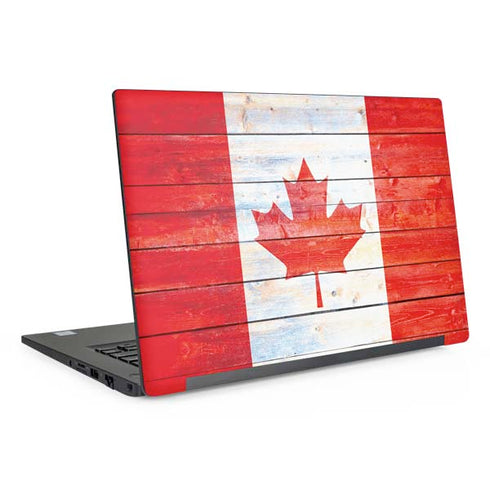 Canada Flag Light Wood Dell Latitude Skin