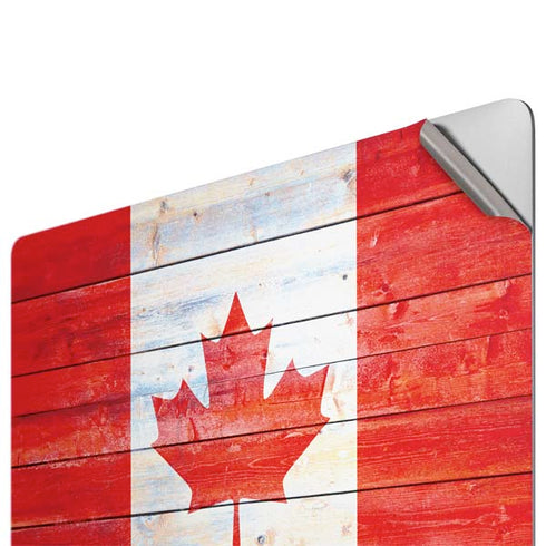Canada Flag Light Wood Apple MacBook Pro 16-inch Skin