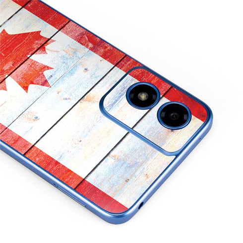 Canada Flag Light Wood Moto G Play 4G (2024) Skin
