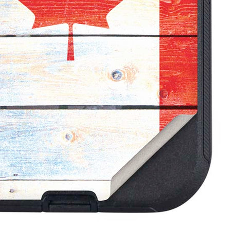 Canada Flag Light Wood Otterbox Defender iPhone Skin